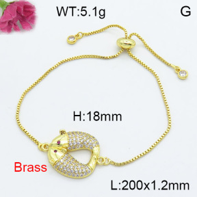Fashion Brass Bracelet  F3B404212bbml-L024