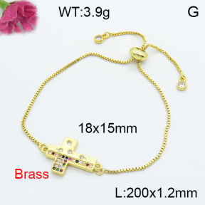 Fashion Brass Bracelet  F3B404213vbll-L024