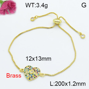Fashion Brass Bracelet  F3B404215vbll-L024