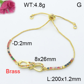 Fashion Brass Bracelet  F3B404217bbml-L024