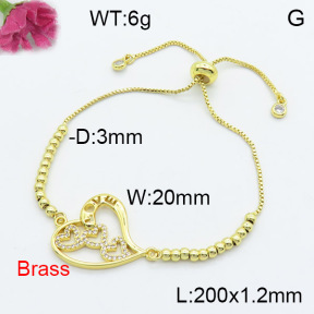 Fashion Brass Bracelet  F3B404218bbml-L024