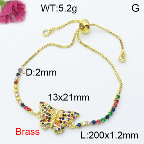 Fashion Brass Bracelet  F3B404222vbnb-L024