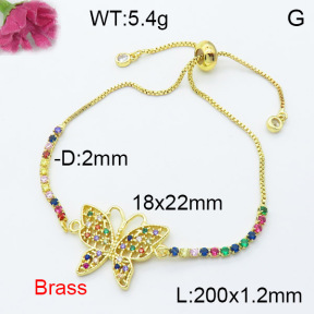 Fashion Brass Bracelet  F3B404223bbmo-L024