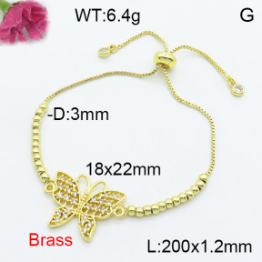 Fashion Brass Bracelet  F3B404224bbml-L024