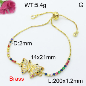 Fashion Brass Bracelet  F3B404225bbmo-L024
