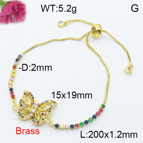 Fashion Brass Bracelet  F3B404228bbml-L024