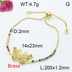 Fashion Brass Bracelet  F3B404230bbml-L024