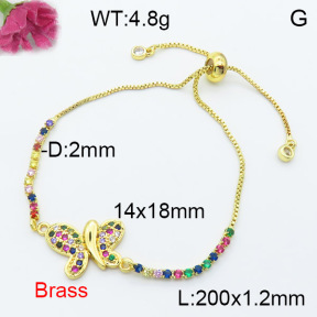 Fashion Brass Bracelet  F3B404231bbml-L024