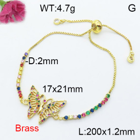 Fashion Brass Bracelet  F3B404233vbnb-L024