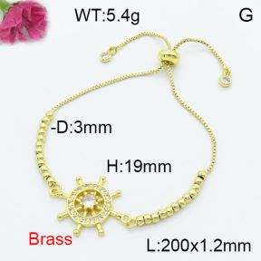Fashion Brass Bracelet  F3B404240bbml-L024