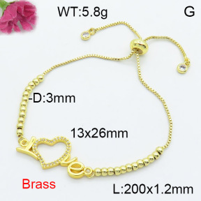 Fashion Brass Bracelet  F3B404243bbml-L024