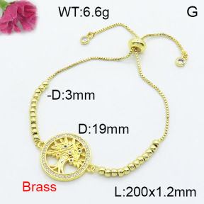 Fashion Brass Bracelet  F3B404244bbml-L024