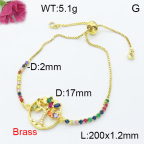 Fashion Brass Bracelet  F3B404245bbml-L024