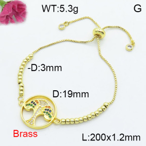 Fashion Brass Bracelet  F3B404247bbml-L024