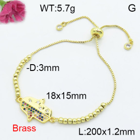 Fashion Brass Bracelet  F3B404250bbml-L024