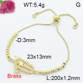 Fashion Brass Bracelet  F3B404251bbml-L024