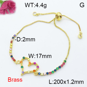 Fashion Brass Bracelet  F3B404253bbml-L024