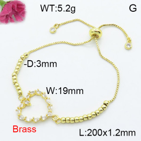 Fashion Brass Bracelet  F3B404254bbml-L024