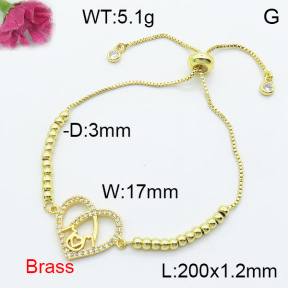 Fashion Brass Bracelet  F3B404259bbml-L024