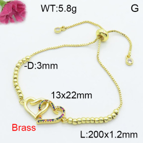 Fashion Brass Bracelet  F3B404260bbml-L024