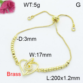 Fashion Brass Bracelet  F3B404262bbml-L024