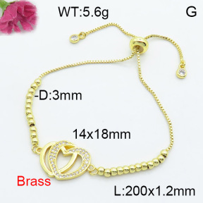 Fashion Brass Bracelet  F3B404263bbml-L024