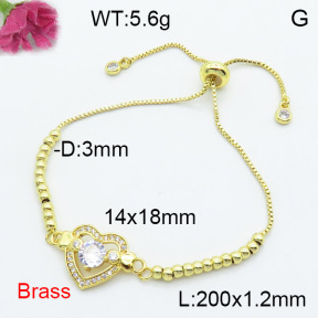 Fashion Brass Bracelet  F3B404264bbml-L024