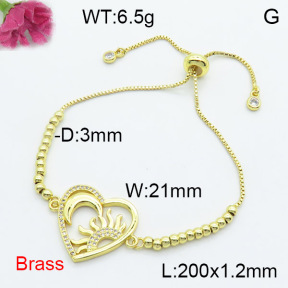 Fashion Brass Bracelet  F3B404265bbml-L024