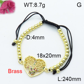Fashion Brass Bracelet  F3B404266vbmb-L024