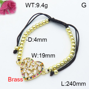 Fashion Brass Bracelet  F3B404267vbnl-L024