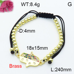 Fashion Brass Bracelet  F3B404270vbmb-L024