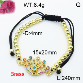 Fashion Brass Bracelet  F3B404272bbml-L024