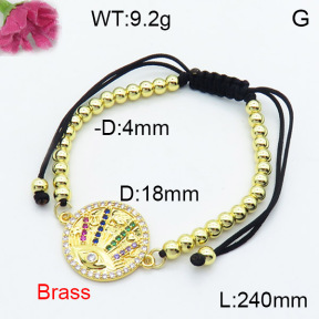 Fashion Brass Bracelet  F3B404279bbml-L024