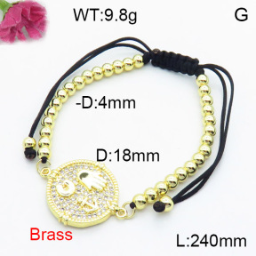 Fashion Brass Bracelet  F3B404280bbml-L024