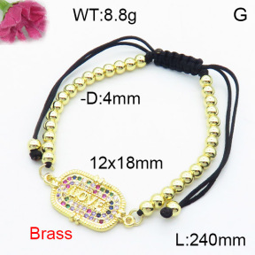 Fashion Brass Bracelet  F3B404282vbmb-L024