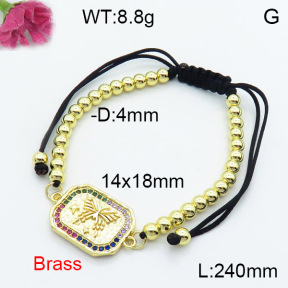 Fashion Brass Bracelet  F3B404284vbmb-L024