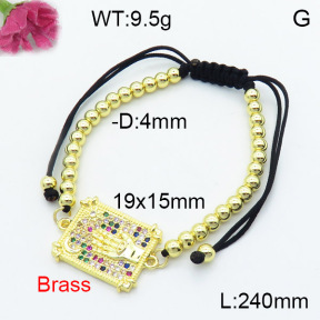 Fashion Brass Bracelet  F3B404290bbmj-L024