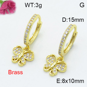 Fashion Brass Earrings  F3E402338vbnl-L024