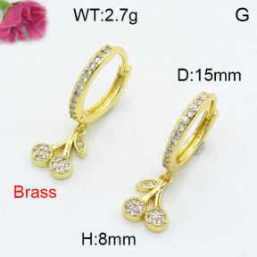 Fashion Brass Earrings  F3E402340vbnl-L024