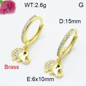 Fashion Brass Earrings  F3E402342vbnl-L024