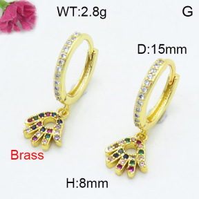 Fashion Brass Earrings  F3E402344vbnl-L024