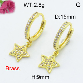 Fashion Brass Earrings  F3E402347vbnl-L024