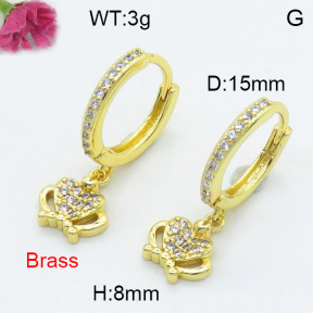 Fashion Brass Earrings  F3E402352vbnl-L024