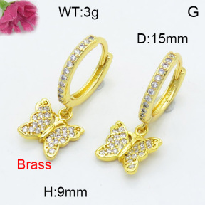 Fashion Brass Earrings  F3E402355vbnl-L024