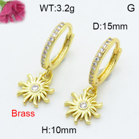 Fashion Brass Earrings  F3E402356vbnl-L024