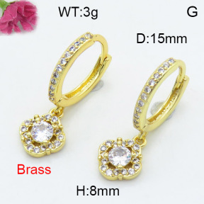 Fashion Brass Earrings  F3E402359vbnl-L024