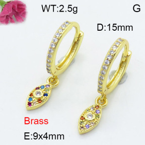 Fashion Brass Earrings  F3E402363vbnl-L024