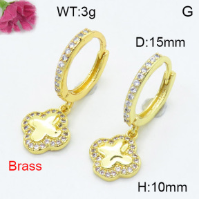 Fashion Brass Earrings  F3E402368vbnl-L024