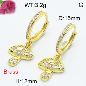Fashion Brass Earrings  F3E402370vbnl-L024
