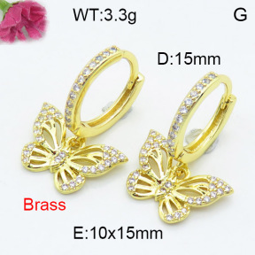 Fashion Brass Earrings  F3E402373vbnl-L024